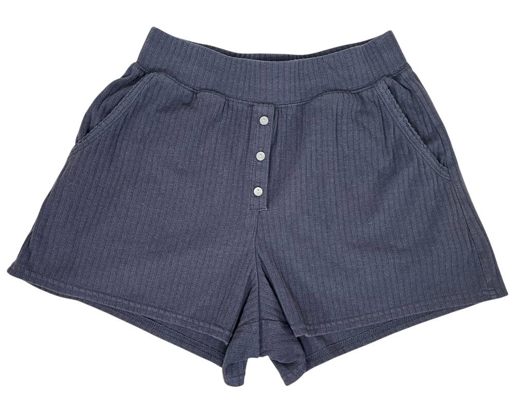 Old Navy Volcanic Glass Gray Ribbed High Rise Casual Shorts Size S